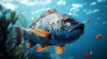 Obraz premium Freshly Caught Fish in Natural Light by the Boat