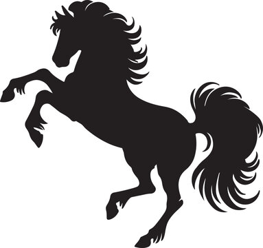 recommend clip art: rearing horse animal silhouette design vector art illustration