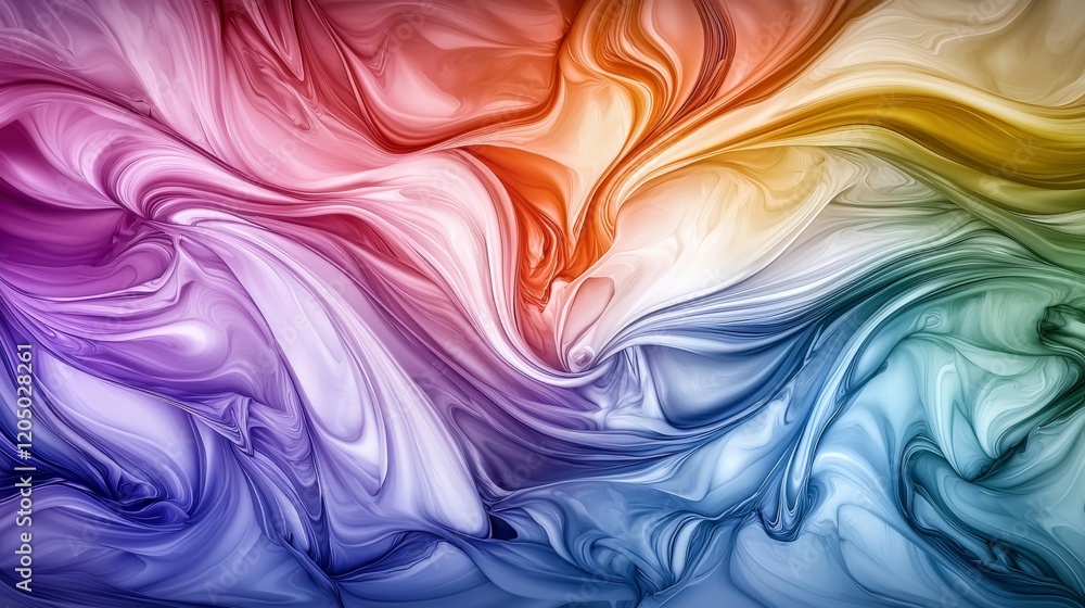 Poster fantasy marble texture in rainbow hues abstract art digital design colorful background close-up arti