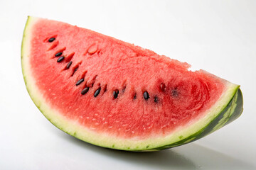 A fresh watermelon slice Isolated on White Background