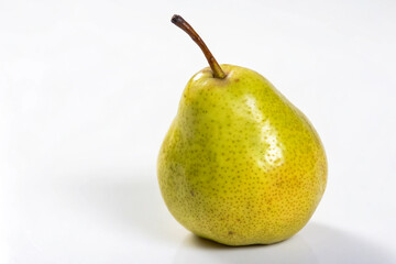 Single pear fruit Isolated on White Background