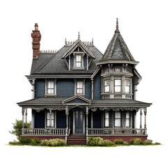 Obraz premium Victorian Mansion Home isolated