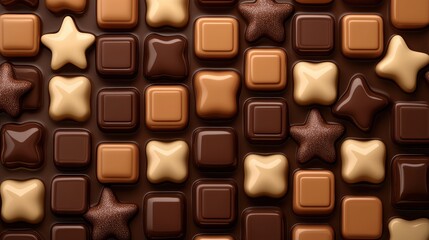 Fototapeta premium A chocolate bar with a star on it