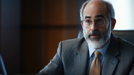 Economist analyzing recession data and predicting a recovery during a corporate meeting.