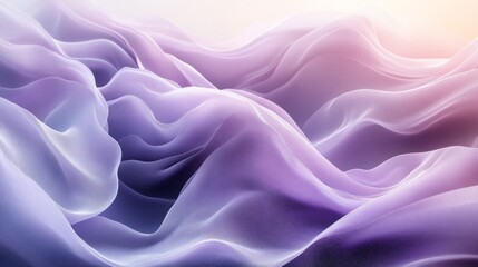 Fototapeta premium Abstract Purple Fabric Waves Flowing Gently