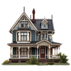 Obraz premium Victorian Mansion Home isolated