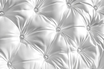White Quilted Bed Close Up