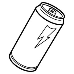 Geometric Line Art for Energy Beverage