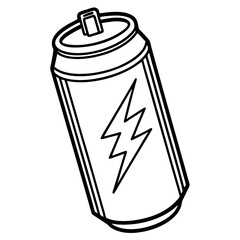 Geometric Line Art for Energy Beverage