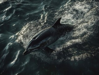 Fototapeta premium Swimming Dolphin in Water