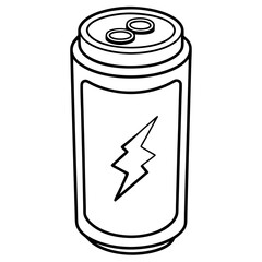 Geometric Line Art for Energy Beverage