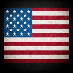 Naklejka premium Grunge American Flag on Dark Background