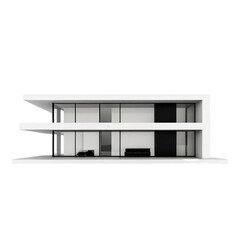 Modern Minimalist House isolated