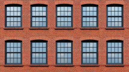 A brick building with many windows