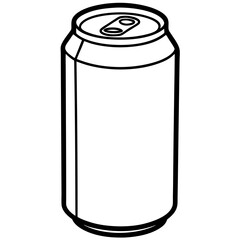 Geometric Soda Can Vector Illustration