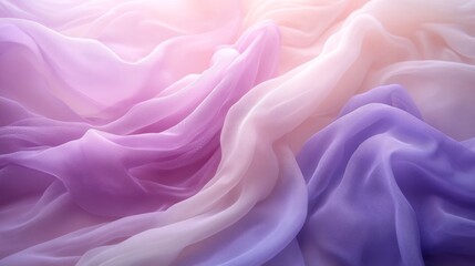 Obraz premium Soft Draped Fabric in Pastel Purple Hues