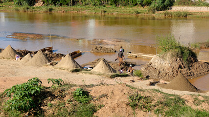 Sablière à Madagascar