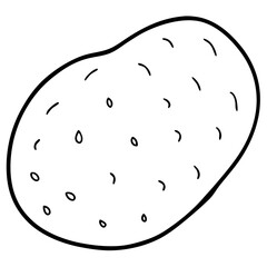 Minimalist Potato Vector Design