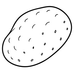 Minimalist Potato Vector Design