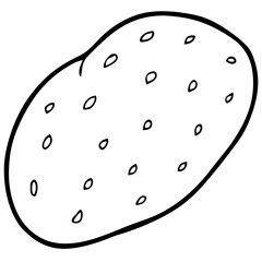 Minimalist Potato Vector Design