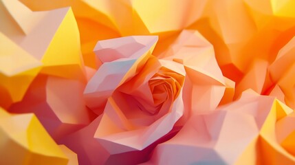 Magnificent Rose Bloom in Vibrant Shades of Pink Orange and Yellow