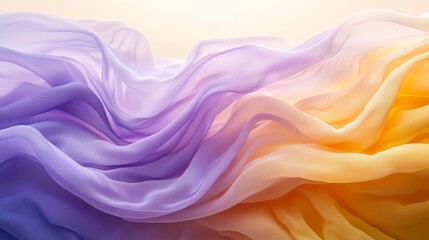 Obraz premium Soft Draped Pastel Purple and Orange Fabric