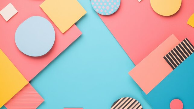 Business card background featuring geometric shapes, professional color palette, and space for personalization.