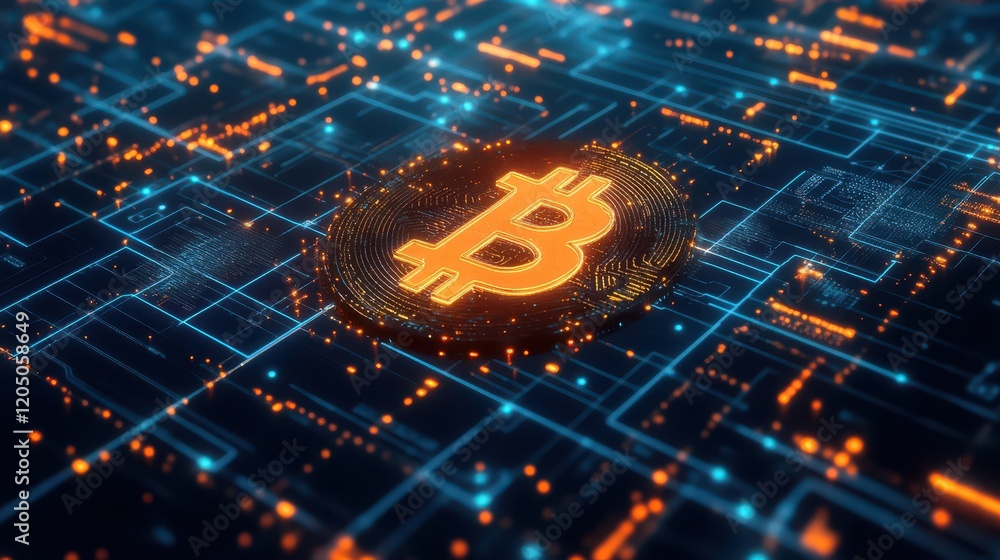 Poster fintech office with professionals developing secure digital payment systems and blockchain technolog