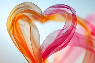 Fototapeta premium intertwined bands form a flowing movement in the shape of a heart