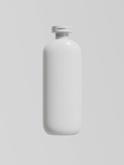 oval bottle mockup, tall oval shape PET plastic bottle packaging, elegant squeeze liquid skincare and cosmetic bottle, personal care product tube packaging, flip top cap HDPE container mockup