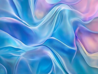 Obraz premium abstract pastel blue and pink flowing smoke ethereal texture