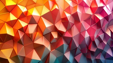 Obraz premium Abstract Colorful Triangular Geometric Pattern Design