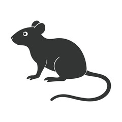 Mouse or Rat icon vector illustration art design on white background. Mouse rat silhouette image set. isolated white background.