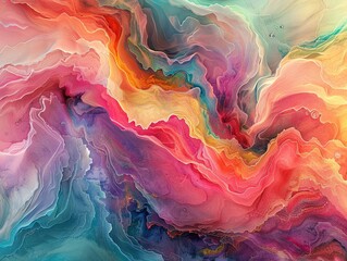 Fototapeta premium Dive into the realm of synesthetic art, where shapes dance to the melody of colors and textures whisper stories of emotion Design an enchanting visual experience 