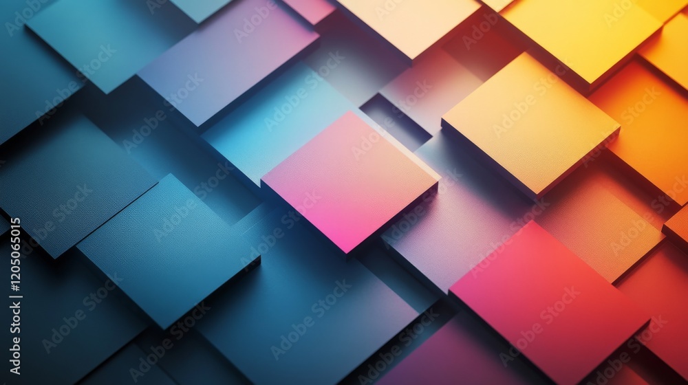 Poster abstract colorful squares geometric pattern design