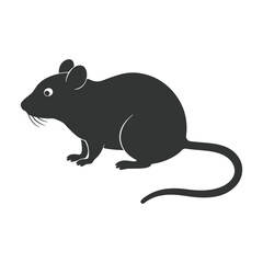 Mouse or Rat icon vector illustration art design on white background. Mouse rat silhouette image set. isolated white background.