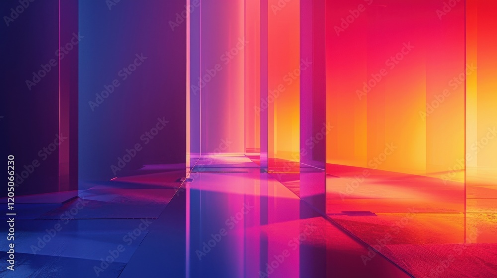 Poster a vertical shot of abstract layers of light, showcasing smooth light art and a visually stunning spa
