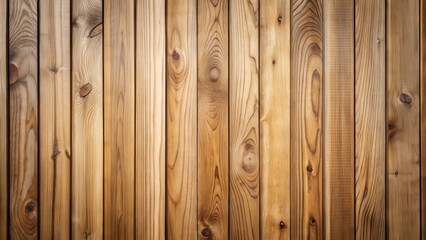 Fototapeta premium Wooden batten wall with natural wood tone and subtle grain texture, wooden batten
