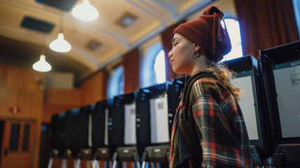 Social Media Influencer Motivating Voter Engagement in Polling Place Video for Election Awareness