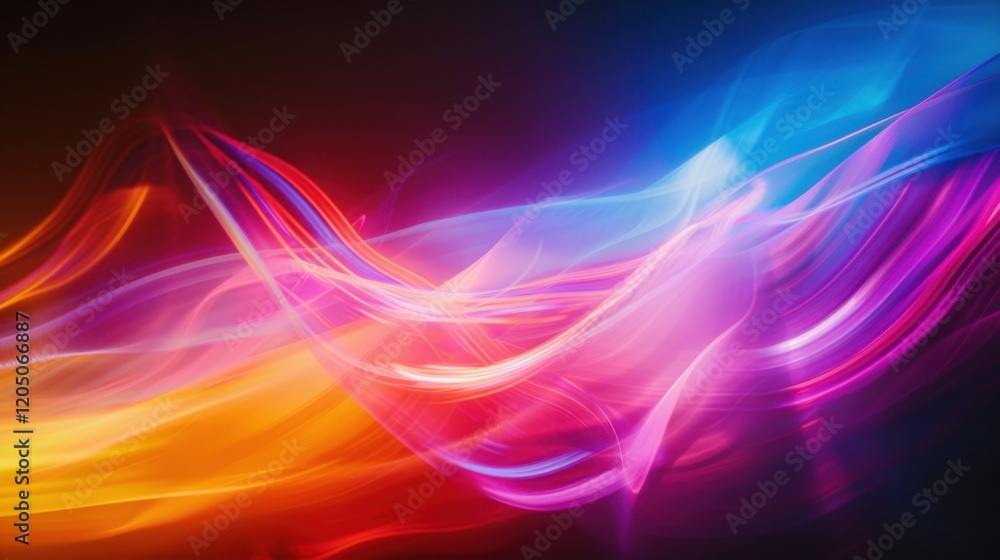 Poster a vertical shot of abstract light layers, featuring smooth light art and a visually captivating spac