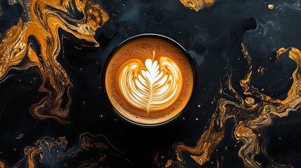 A steaming cup of coffee with swirls of steam on a completely black background