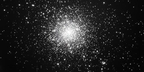 Obraz premium Black and White Star Cluster