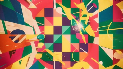 Fototapeta premium Retro geometric background