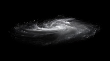 Fototapeta premium A powerful tornado swirling ominously on a completely black background