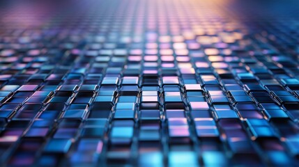 Fototapeta premium Abstract Colorful Metallic Cube Grid Pattern