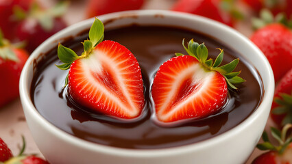 strawberries dipped in chocolate
