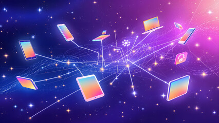 technology - connection background (illustration)