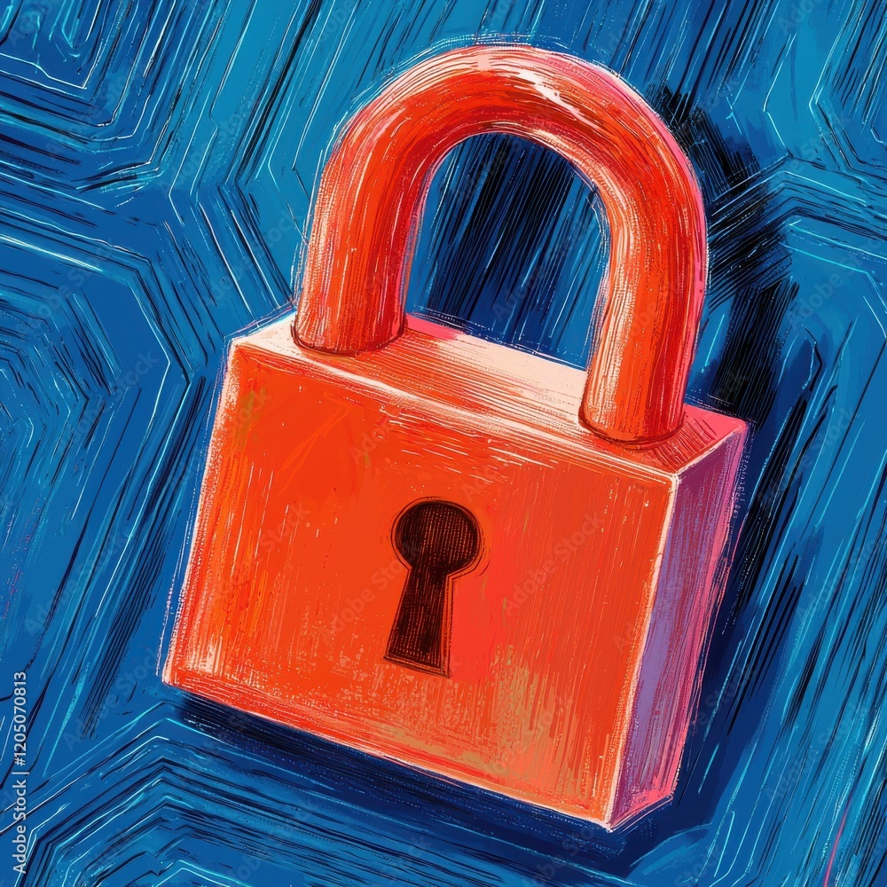 Poster secure transactions digital art abstract background modern design conceptual viewpoint