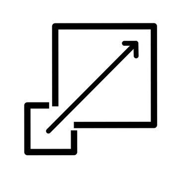 scalable icon vector on white background. scalability icon