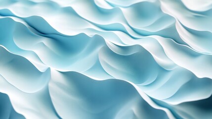 Obraz premium Abstract Blue Fabric Waves Gentle Undulations